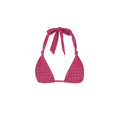 Soft Knot Halter Bikini Top - Cherry Kiss