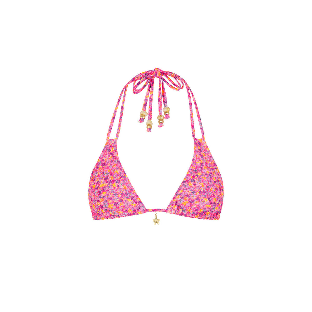 Halter Bralette Bikini Top - Gelato Bloom