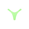 Retro Y Thong Bikini Bottom - Luau Lime Ribbed