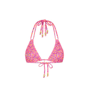 Halter Bralette Bikini Top - Gelato Bloom
