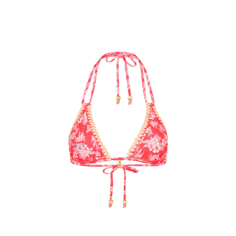 Crochet Halter Bikini Top - Island Punch