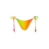 Colorful bikini bottom with straps on a white background