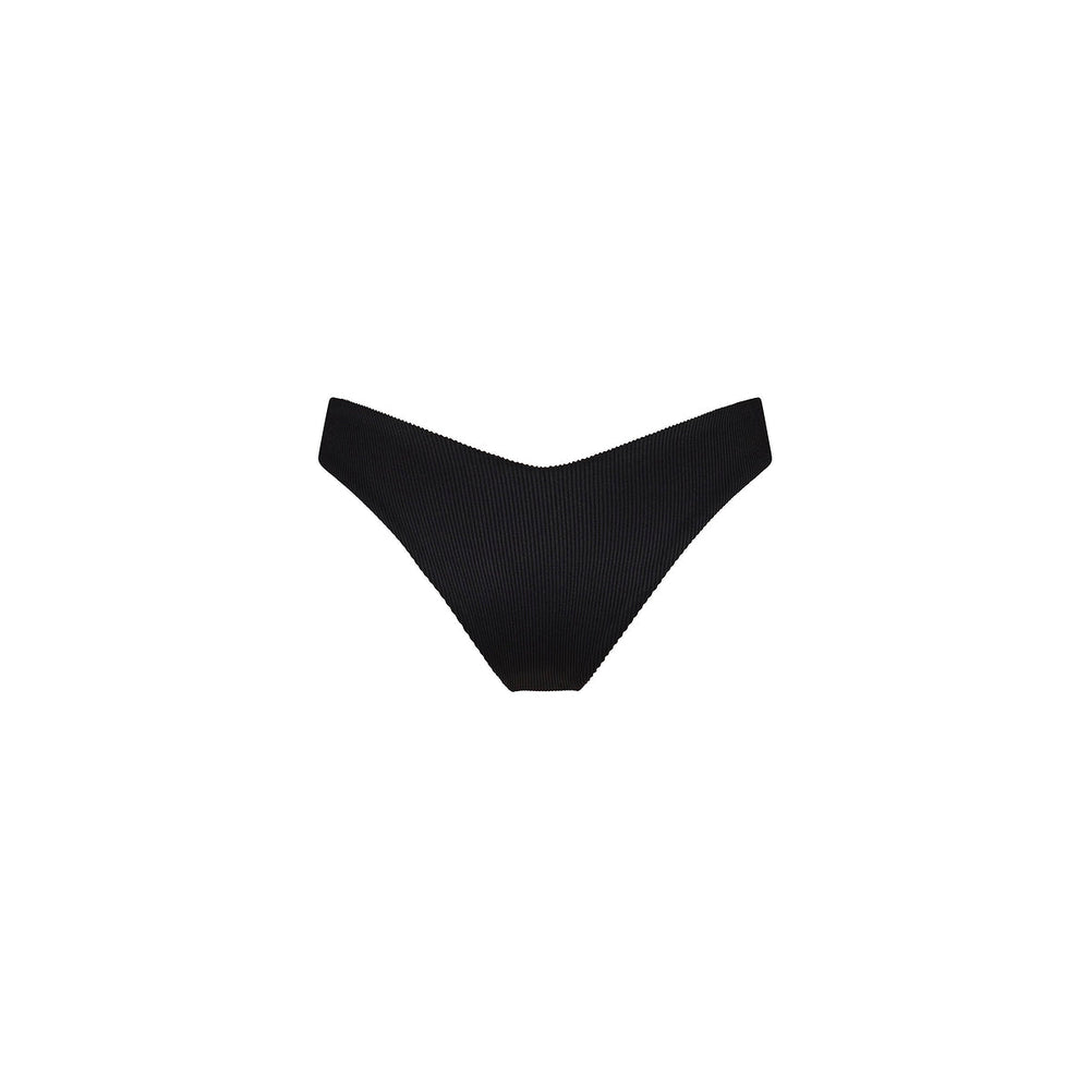 Cheeky V Bikini Bottom - Pitch Black
