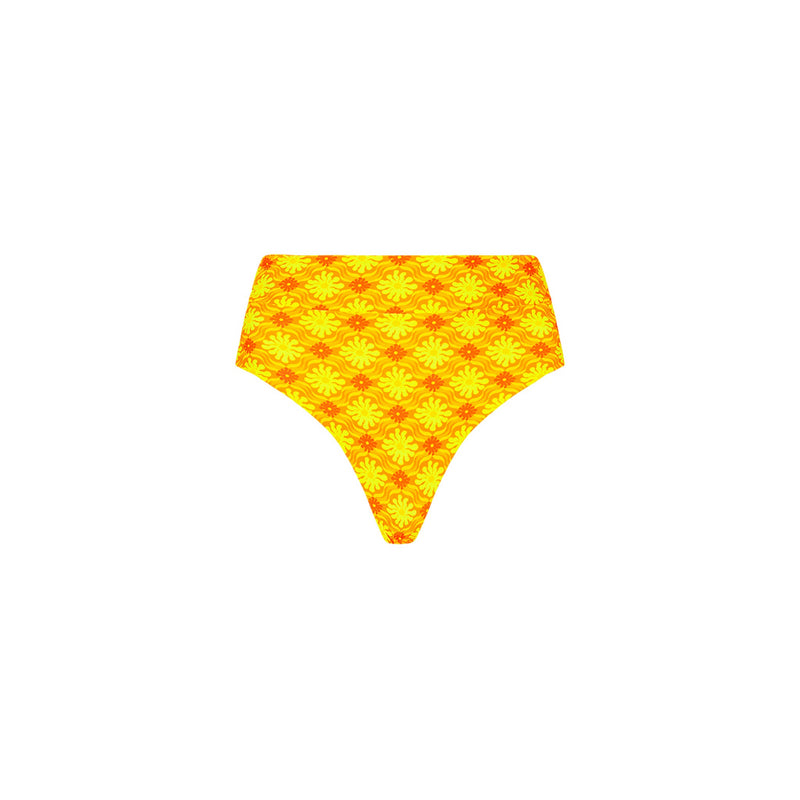 High Hip Cheeky Bikini Bottom - Lemontini