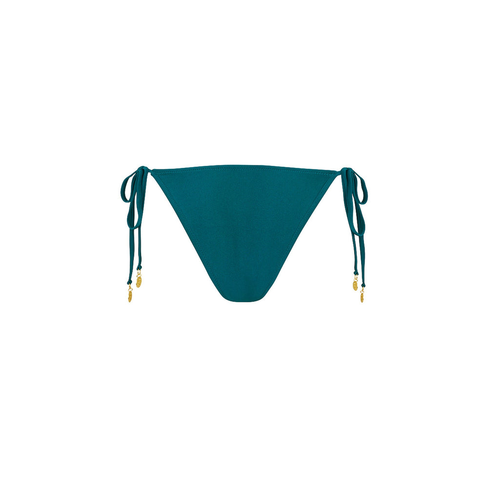 Trio Ring Cheeky Tie Bikini Bottom - Laguna Haze