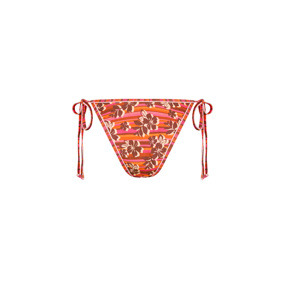 Double Bind Cheeky Tie Bikini Bottom - Sunkissed Stripe