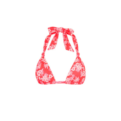 Soft Knot Halter Bikini Top - Island Punch