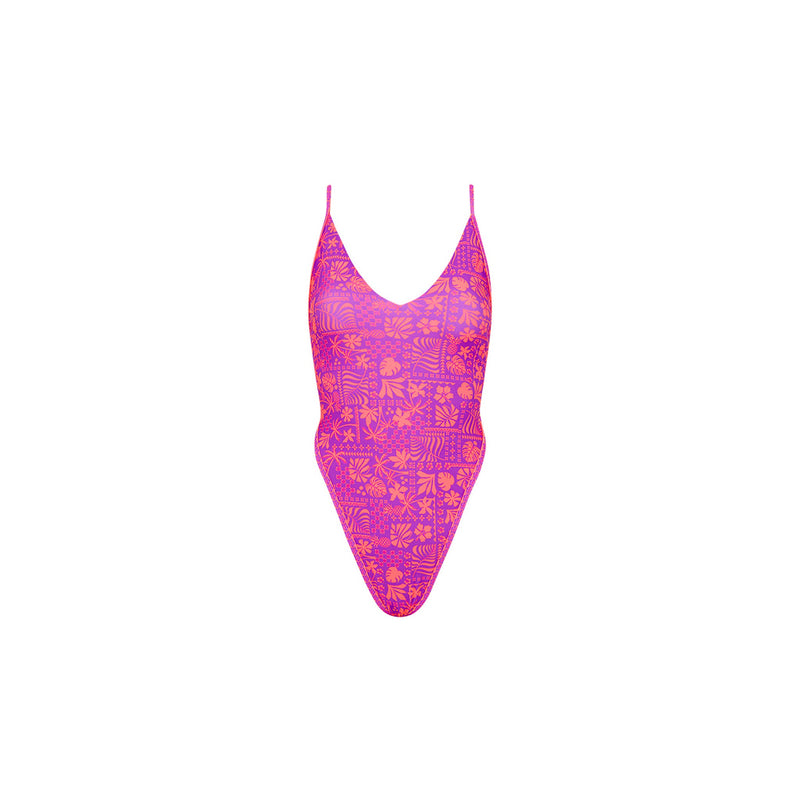 Underwire Cheeky One Piece Swimwear - Grape Spritz
