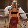 Simple Shirred Tie Crop - Natural Black