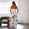 Knit Halter Tank Top - White