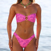 Strapless Bandeau Bikini Top - Bubble Berry