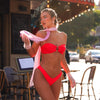 Strapless Bandeau Bikini Top - Cherry Crush