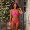 Strapless Bandeau Bikini Top - Posh Pink