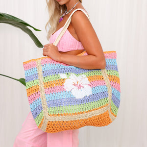 Straw Beach Tote Bag - Seaside Dreamer