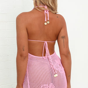Summer Knit Mini Dress - Bubblegum Dream