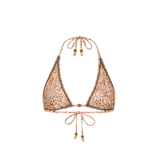 Classic Tie Halter Bikini Top - Wild Skies