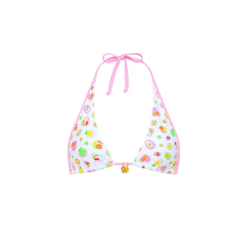 Bind Tie Halter Bikini Top - Cutie Frutti