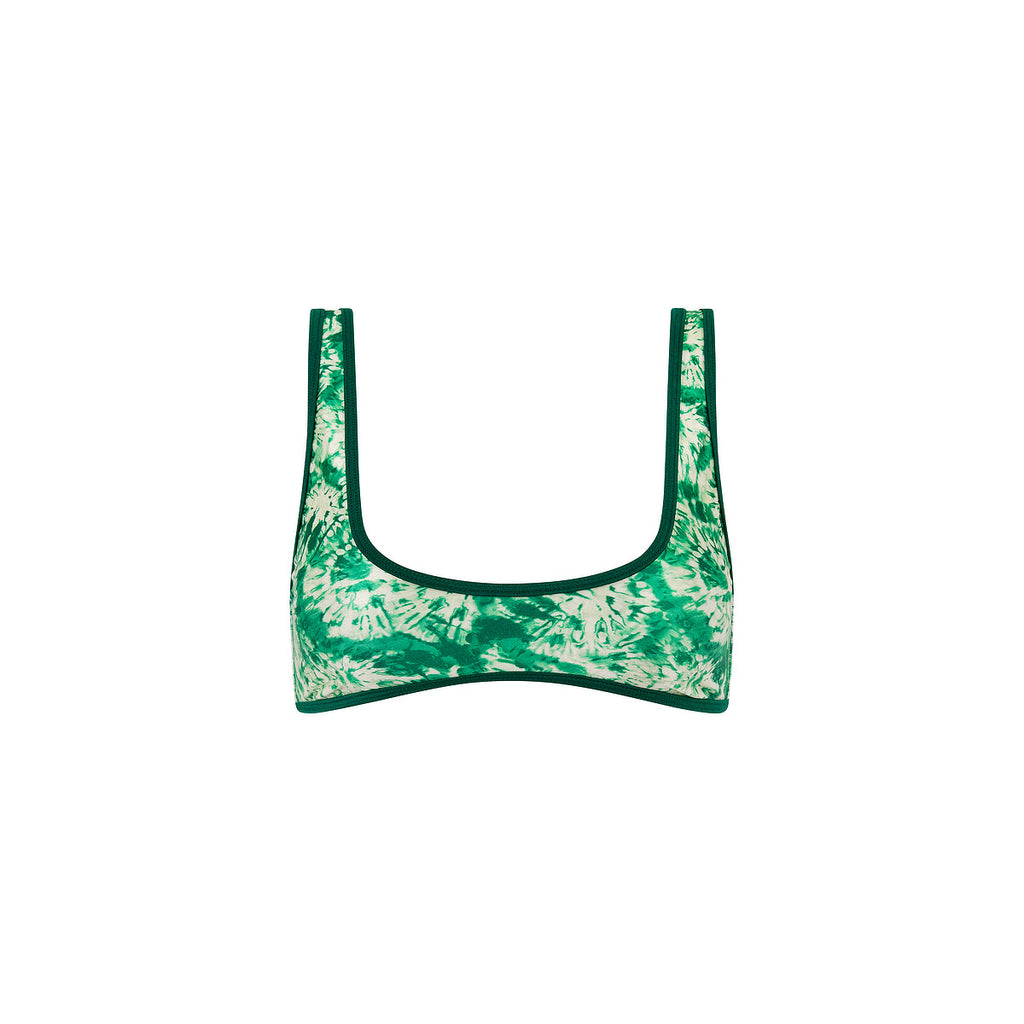 Bind Slim Scoop Bikini Top - Emerald Tides