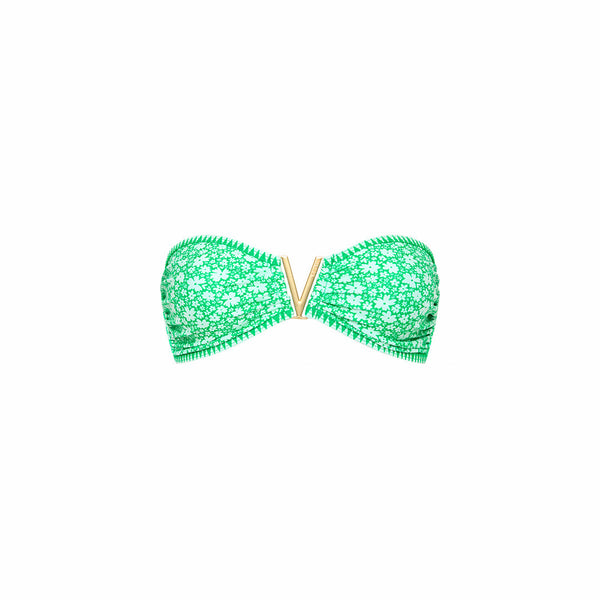 Mega V Strapless Bandeau Bikini Top - Tequila Spritz