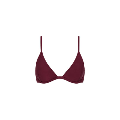 Underwire Triangle B-C Cup Bikini Top - Sangria