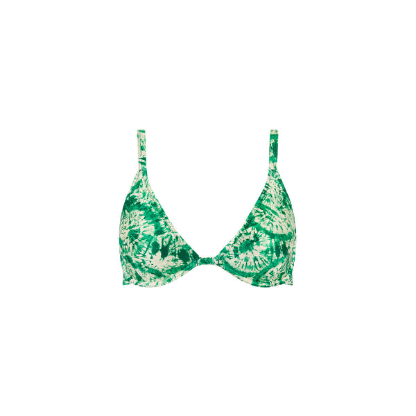 Underwire Triangle D+ Cup Bikini Top - Emerald Tides