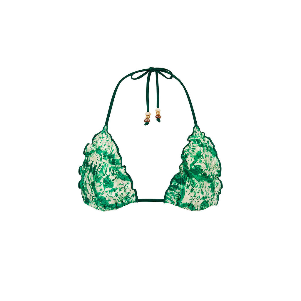 Lettuce Edge Bralette Bikini Top - Emerald Tides