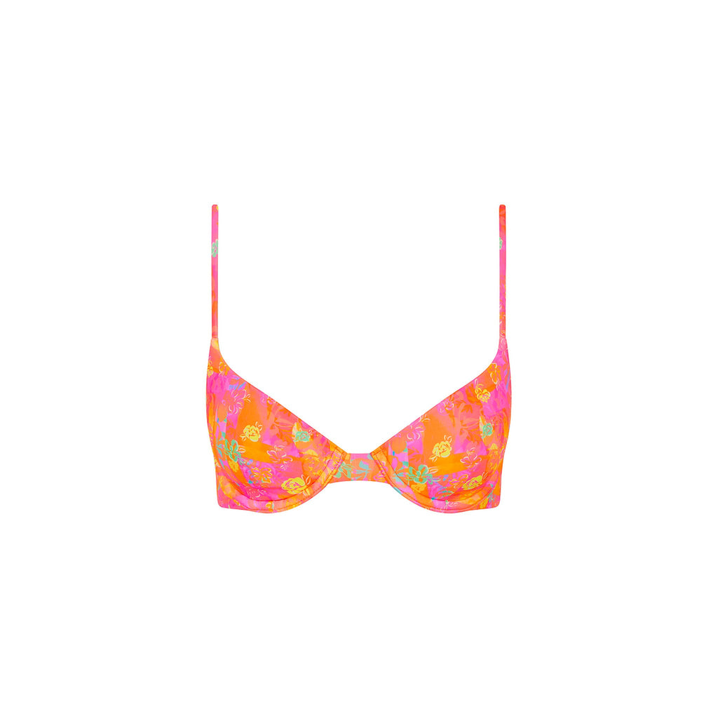 Slim Underwire Bra Bikini Top - Sunrise Kiss