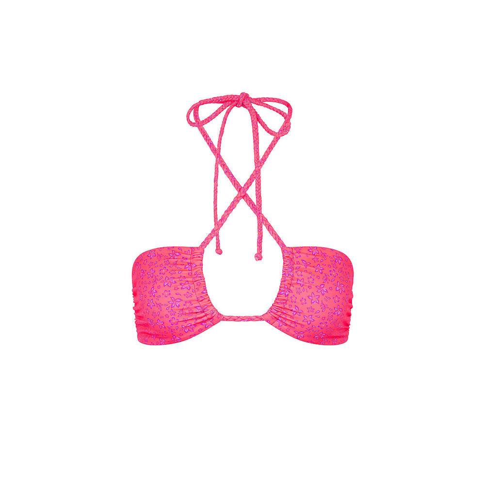 Braided Tie Bandeau Bikini Top - Kiss Me