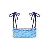 Shirred Crop Tie Bikini Top - Dream Flower