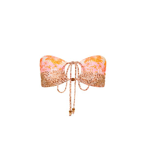 Soft Splice Bandeau Bikini Top - Wild Skies