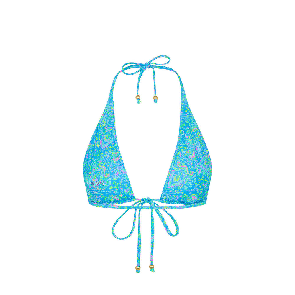 Front Tie Halter Bikini Top - Stargaze