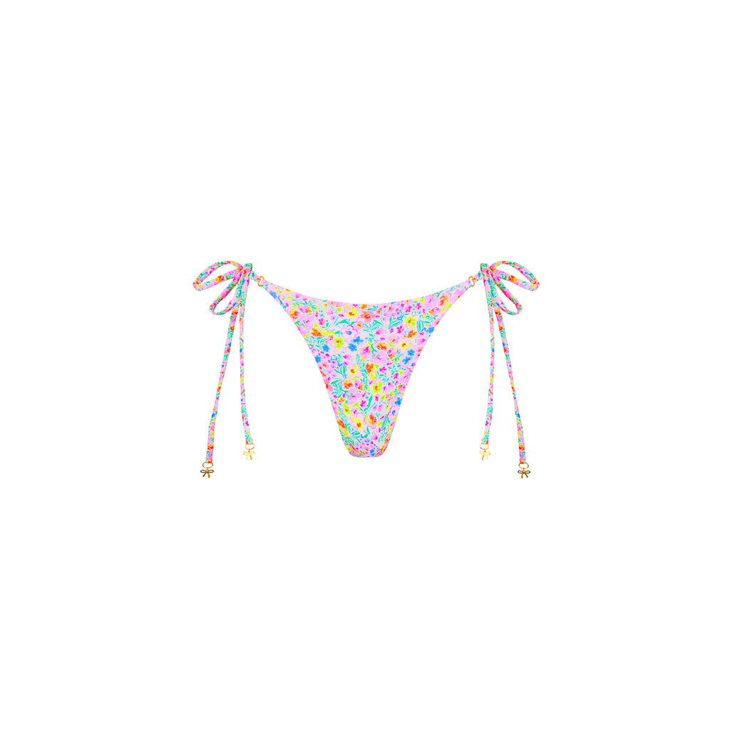 Thong Tie Side Bikini Bottom - Moonflower