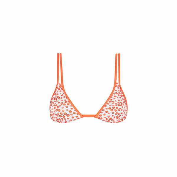 Twin Strap Bralette Bikini Top - Orange Fantasy