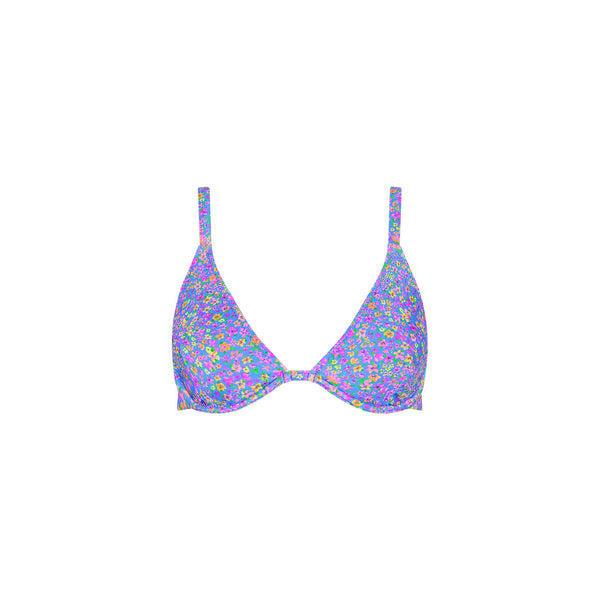 Underwire Triangle D+ Cup Bikini Top - Bubblegum Blossom