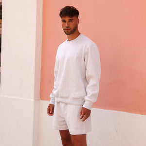 Unisex Crew Neck Sweater - Silver Stone