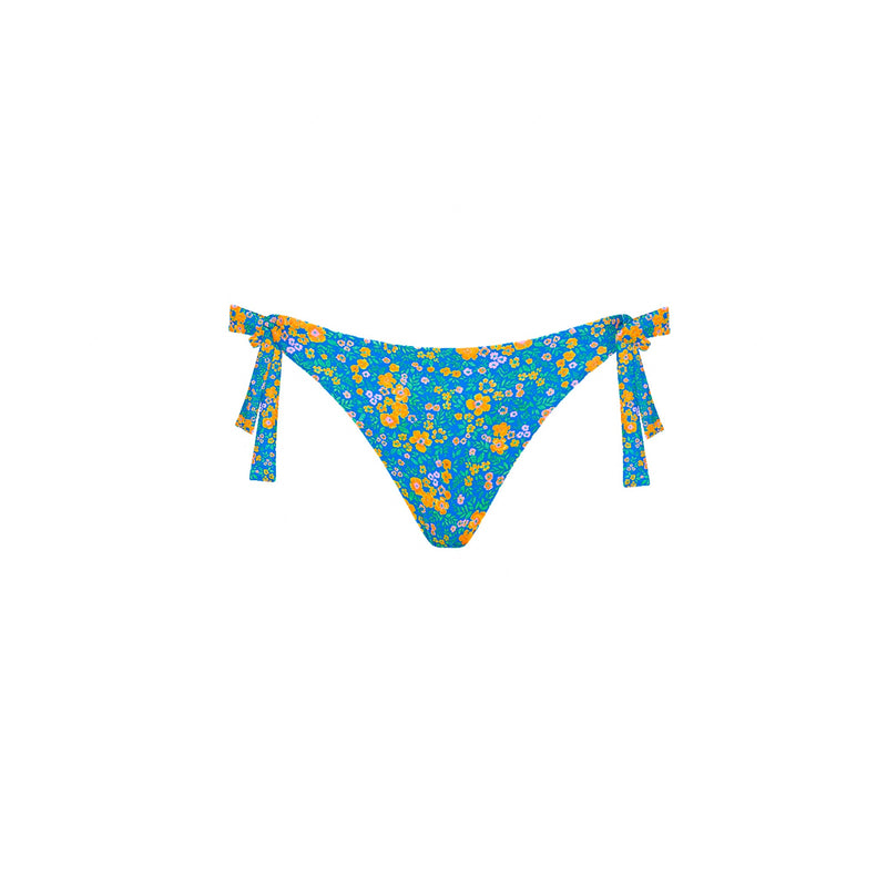 Cheeky Bow Tie Side Bikini Bottom - Ocean Potion