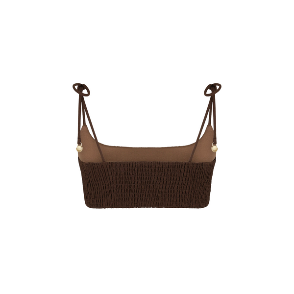 Simple Shirred Tie Crop - Coco