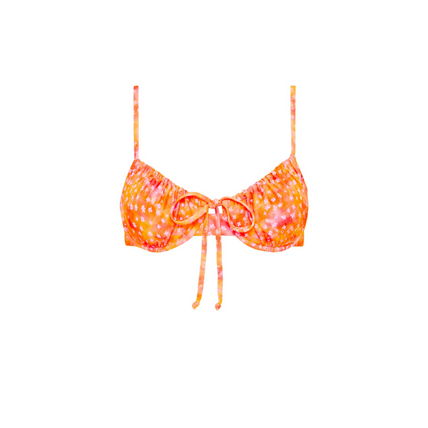 Ruched Underwire Bra Bikini Top - Apricot Lane