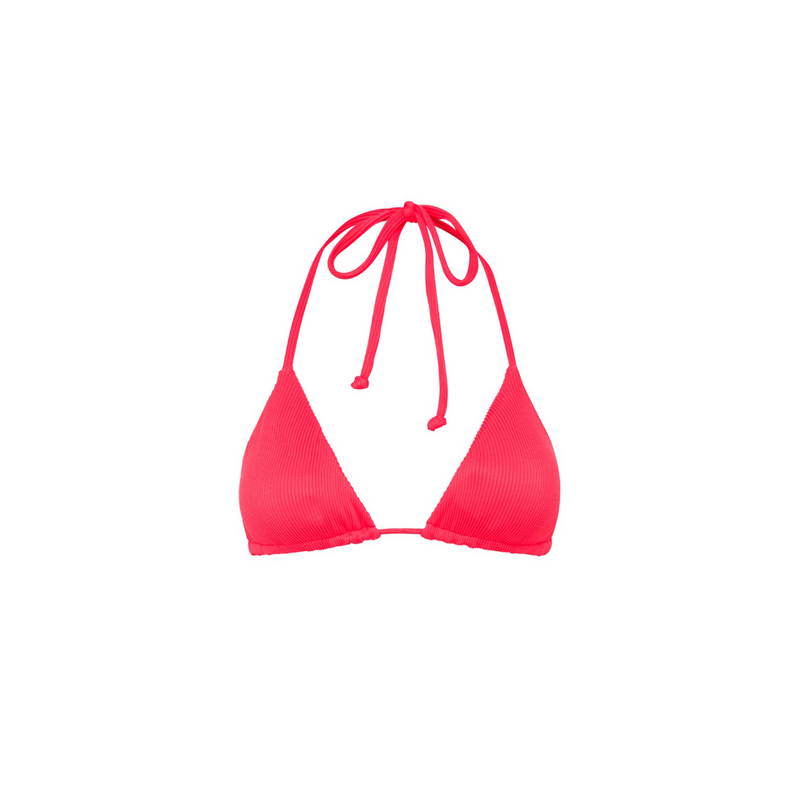 Slide Triangle Bikini Top - Watermelon Ribbed