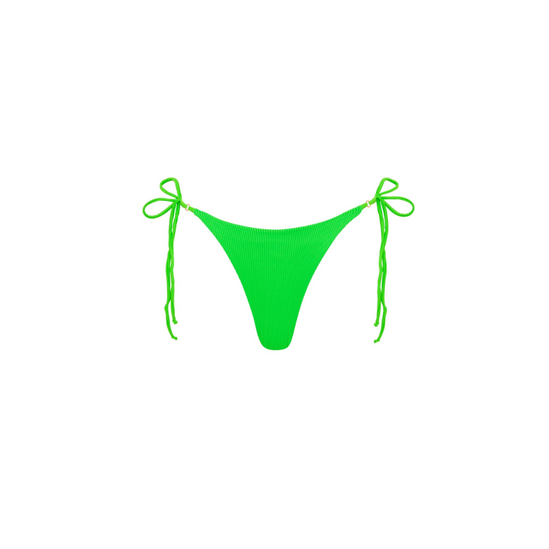 Thong Tie Side Bikini Bottom - Peppermint Ribbed